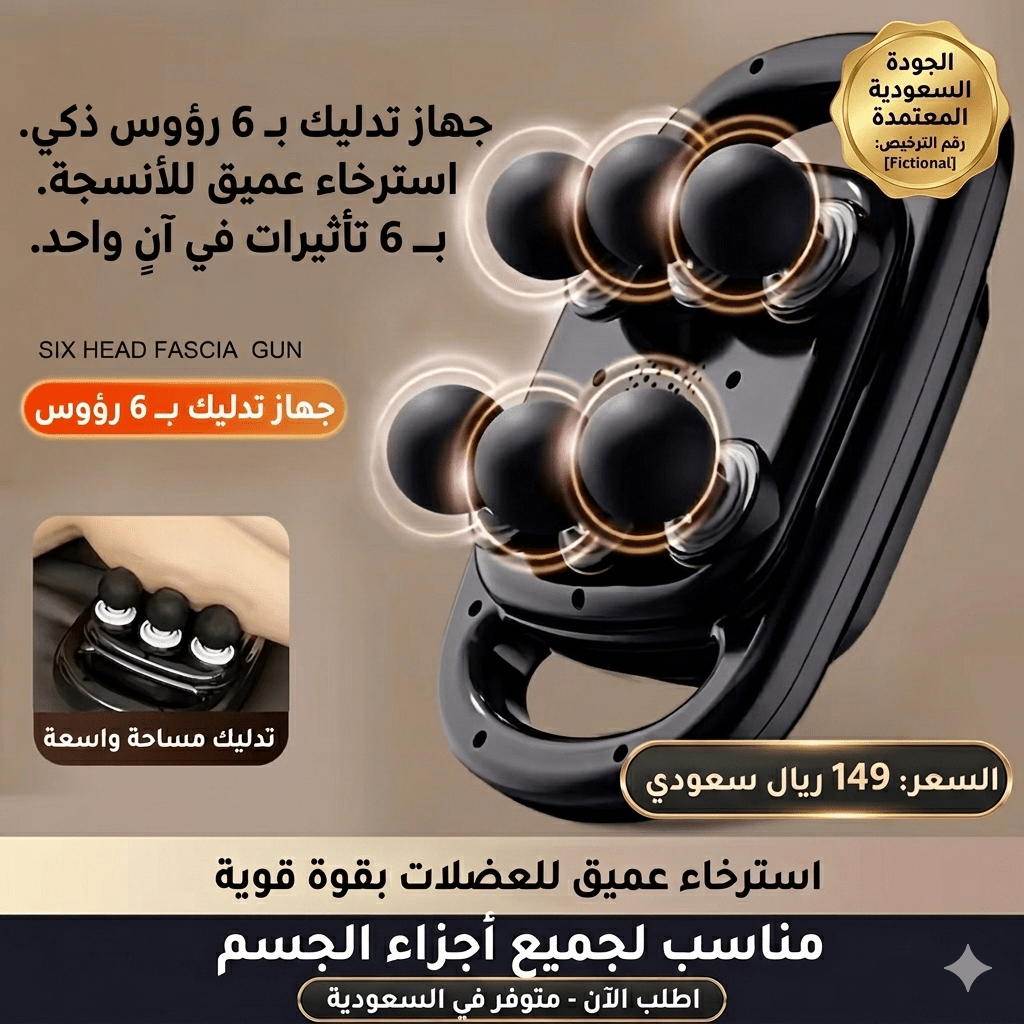 جهاز تدليك بـ 6 رؤوس - الخليج هَب